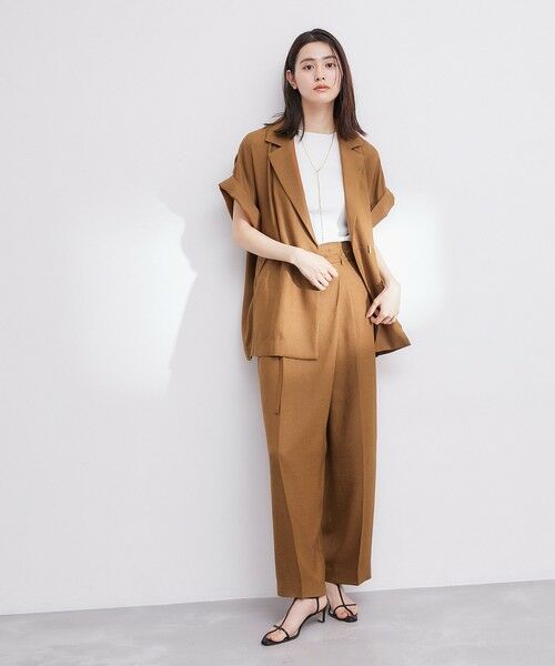 ROPE' / ロペ その他パンツ | 【洗える】アシンメトリーラップ風ハイウエストワイドパンツ/セット対応 | 詳細17