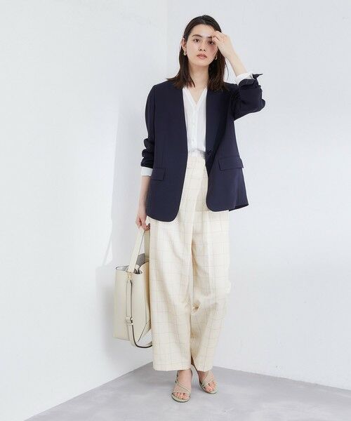 ROPE' / ロペ その他パンツ | 【洗える】アシンメトリーラップ風ハイウエストワイドパンツ/セット対応 | 詳細2