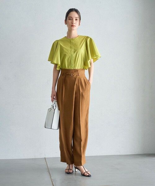 ROPE' / ロペ その他パンツ | 【洗える】アシンメトリーラップ風ハイウエストワイドパンツ/セット対応 | 詳細18
