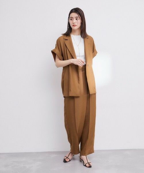 ROPE' / ロペ その他パンツ | 【洗える】アシンメトリーラップ風ハイウエストワイドパンツ/セット対応 | 詳細4