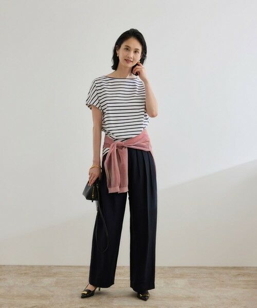 ROPE' / ロペ その他パンツ | 【洗える】ビスコースリネン スラブスリータックパンツ/一部セットアップ可能 | 詳細3