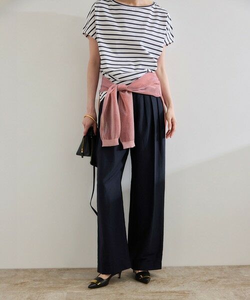 ROPE' / ロペ その他パンツ | 【洗える】ビスコースリネン スラブスリータックパンツ/一部セットアップ可能 | 詳細7