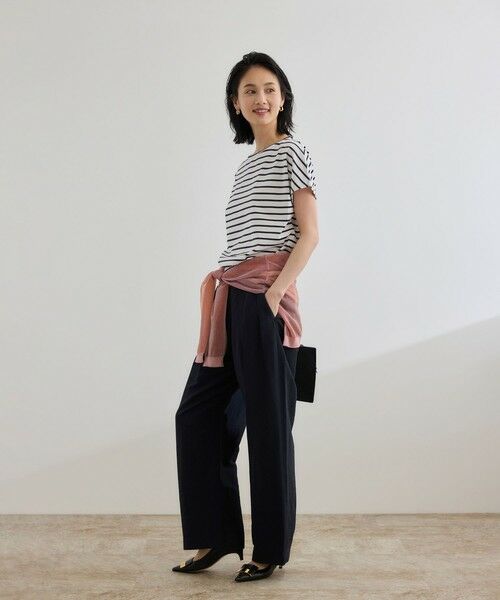 ROPE' / ロペ その他パンツ | 【洗える】ビスコースリネン スラブスリータックパンツ/一部セットアップ可能 | 詳細8