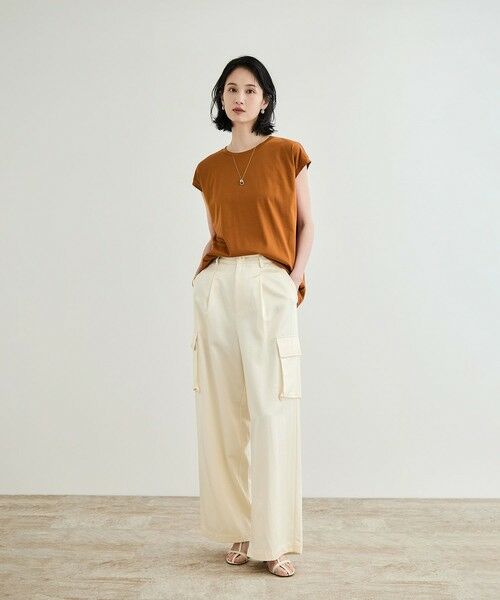 ROPE' / ロペ カーゴパンツ | 【洗える】シャイニーサテンパンツ/一部セットアップ対応 | 詳細1