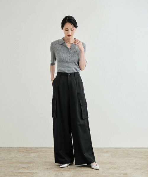 ROPE' / ロペ カーゴパンツ | 【洗える】シャイニーサテンパンツ/一部セットアップ対応 | 詳細21