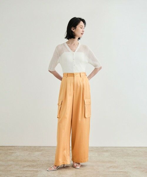 ROPE' / ロペ カーゴパンツ | 【洗える】シャイニーサテンパンツ/一部セットアップ対応 | 詳細24
