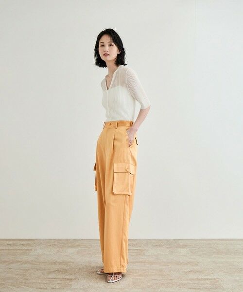 ROPE' / ロペ カーゴパンツ | 【洗える】シャイニーサテンパンツ/一部セットアップ対応 | 詳細25