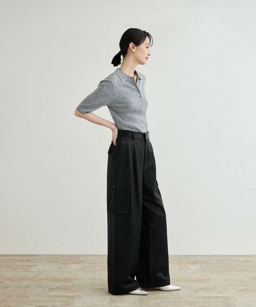 ROPE' / ロペ カーゴパンツ | 【洗える】シャイニーサテンパンツ/一部セットアップ対応 | 詳細3