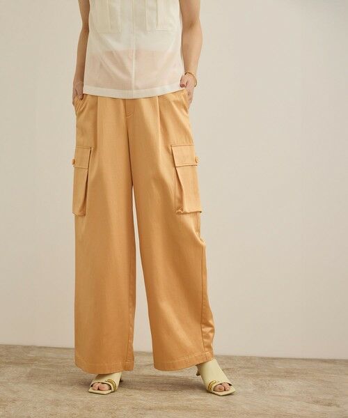 ROPE' / ロペ カーゴパンツ | 【洗える】シャイニーサテンパンツ/一部セットアップ対応 | 詳細29