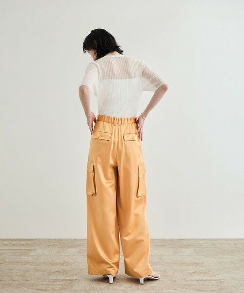 ROPE' / ロペ カーゴパンツ | 【洗える】シャイニーサテンパンツ/一部セットアップ対応 | 詳細4