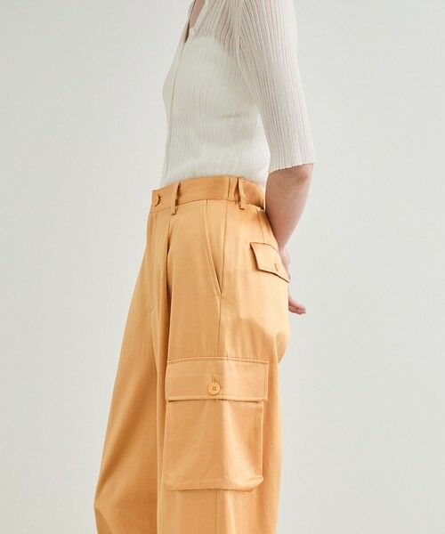 ROPE' / ロペ カーゴパンツ | 【洗える】シャイニーサテンパンツ/一部セットアップ対応 | 詳細5
