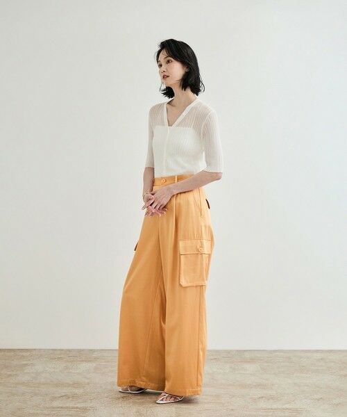 ROPE' / ロペ カーゴパンツ | 【洗える】シャイニーサテンパンツ/一部セットアップ対応 | 詳細6