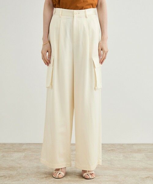 ROPE' / ロペ カーゴパンツ | 【洗える】シャイニーサテンパンツ/一部セットアップ対応 | 詳細8