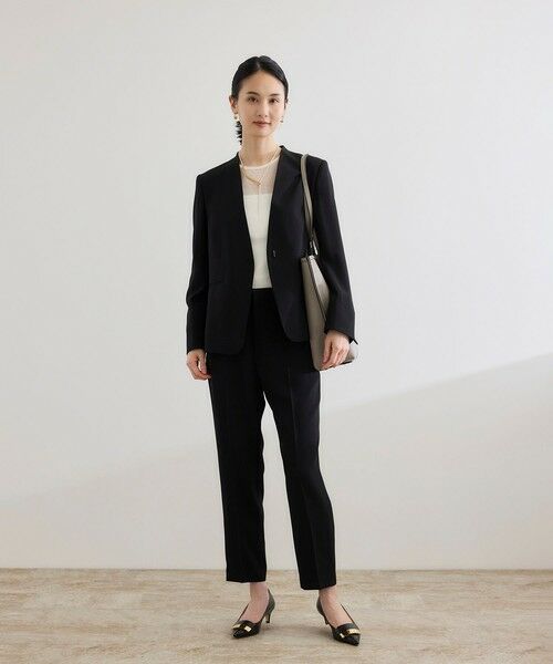 ROPE' / ロペ その他パンツ | トリアセバックサテン テーパードパンツ【オフィス/通勤/セットアップ対応】/洗える | 詳細3