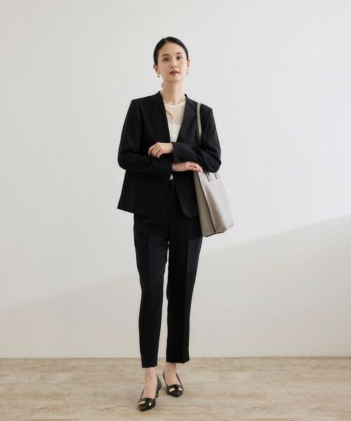 ROPE' / ロペ その他パンツ | トリアセバックサテン テーパードパンツ【オフィス/通勤/セットアップ対応】/洗える | 詳細5