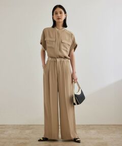 ROPE' / ロペ その他パンツ | 【洗える・カセット服】ライトトリアセイージーワイドパンツ/お仕事・通勤・セットアップ対応