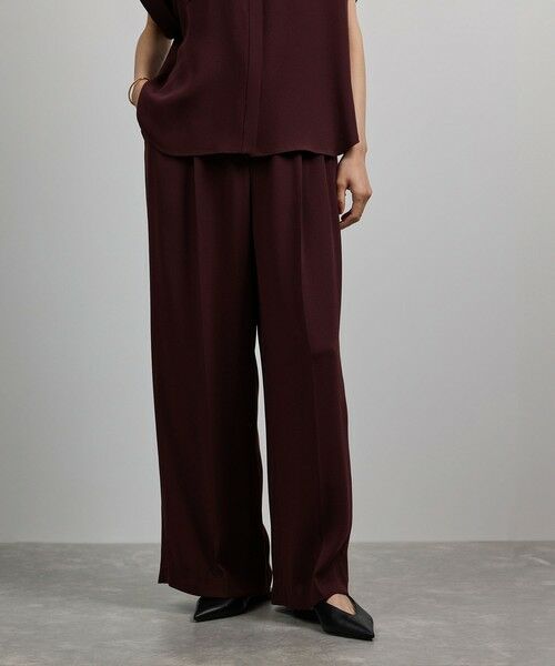 ROPE' / ロペ その他パンツ | 【洗える・カセット服】ライトトリアセイージーワイドパンツ/お仕事・通勤・セットアップ対応 | 詳細8