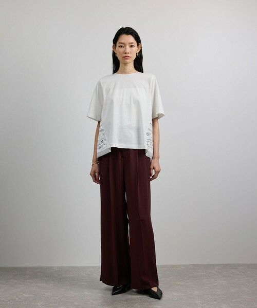 ROPE' / ロペ その他パンツ | 【洗える・カセット服】ライトトリアセイージーワイドパンツ/お仕事・通勤・セットアップ対応 | 詳細10