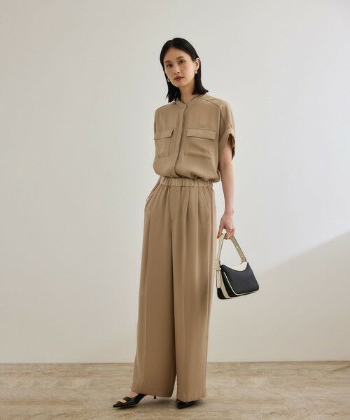 ROPE' / ロペ その他パンツ | 【洗える・カセット服】ライトトリアセイージーワイドパンツ/お仕事・通勤・セットアップ対応 | 詳細14