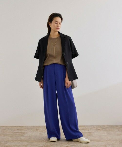 ROPE' / ロペ その他パンツ | 【洗える・カセット服】ライトトリアセイージーワイドパンツ/お仕事・通勤・セットアップ対応 | 詳細17