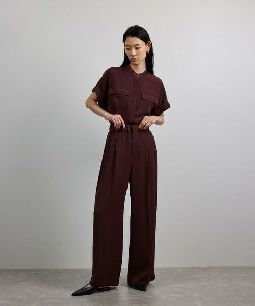 ROPE' / ロペ その他パンツ | 【洗える・カセット服】ライトトリアセイージーワイドパンツ/お仕事・通勤・セットアップ対応 | 詳細4