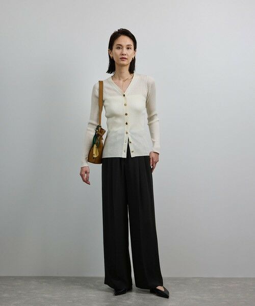 ROPE' / ロペ その他パンツ | 【洗える・カセット服】ライトトリアセイージーワイドパンツ/お仕事・通勤・セットアップ対応 | 詳細5