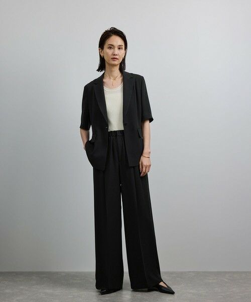 ROPE' / ロペ その他パンツ | 【洗える・カセット服】ライトトリアセイージーワイドパンツ/お仕事・通勤・セットアップ対応 | 詳細7