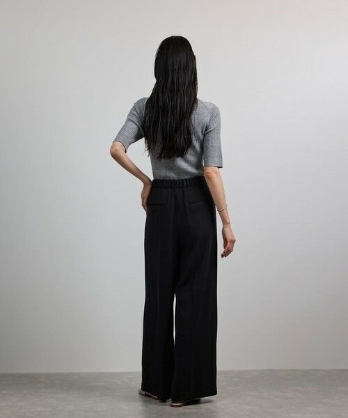 ROPE' / ロペ その他パンツ | 【洗える・カセット服・新色追加】バックサテンイージーワイドパンツ/お仕事・通勤・セットアップ対応 | 詳細5