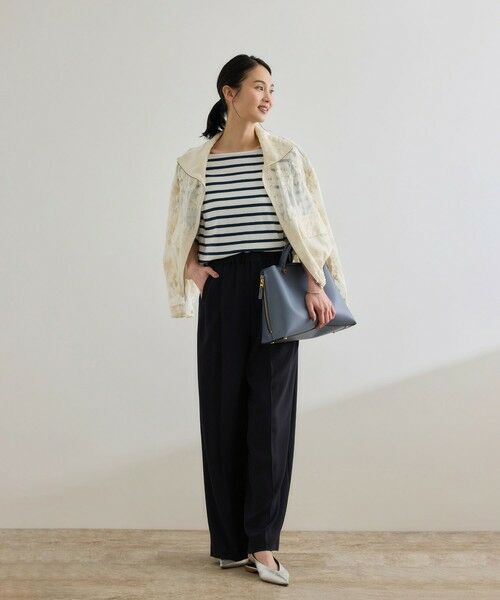 ROPE' / ロペ その他パンツ | 【洗える・カセット服・新色追加】バックサテンイージーワイドパンツ/お仕事・通勤・セットアップ対応 | 詳細16