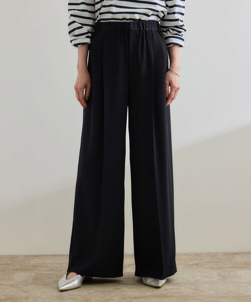 ROPE' / ロペ その他パンツ | 【洗える・カセット服・新色追加】バックサテンイージーワイドパンツ/お仕事・通勤・セットアップ対応 | 詳細18