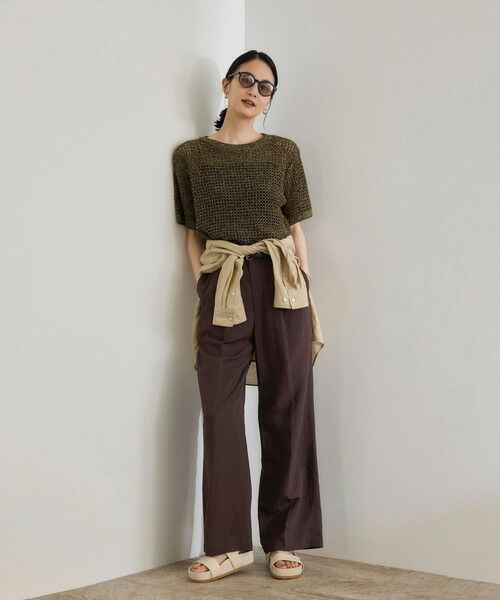 ROPE' / ロペ その他パンツ | レーヨンリネン センタープレスパンツ【セットアップジャケット・ワンピース対応】 | 詳細17