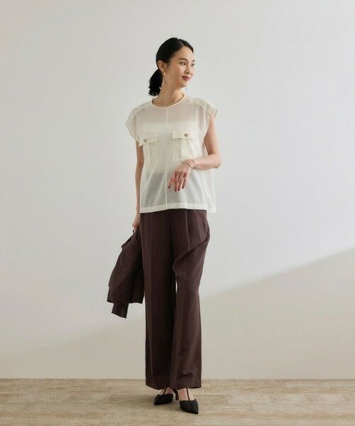 ROPE' / ロペ その他パンツ | レーヨンリネン センタープレスパンツ【セットアップジャケット・ワンピース対応】 | 詳細22