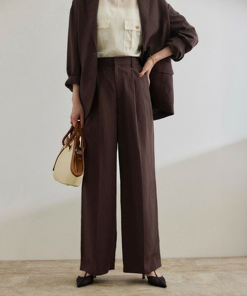 ROPE' / ロペ その他パンツ | レーヨンリネン センタープレスパンツ【セットアップジャケット・ワンピース対応】 | 詳細24