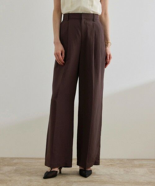 ROPE' / ロペ その他パンツ | レーヨンリネン センタープレスパンツ【セットアップジャケット・ワンピース対応】 | 詳細26