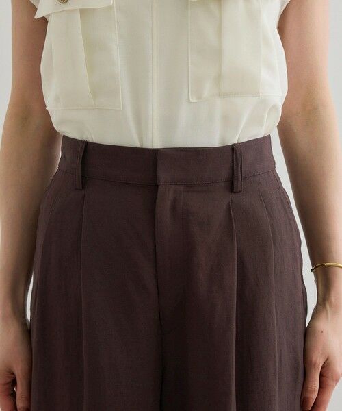 ROPE' / ロペ その他パンツ | レーヨンリネン センタープレスパンツ【セットアップジャケット・ワンピース対応】 | 詳細30