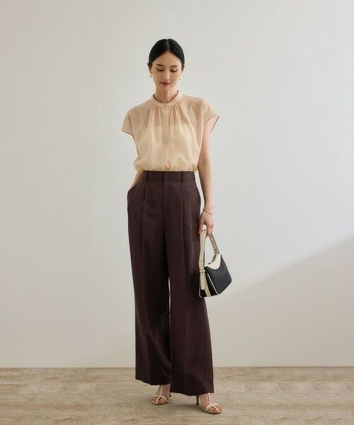 ROPE' / ロペ その他パンツ | レーヨンリネン センタープレスパンツ【セットアップジャケット・ワンピース対応】 | 詳細9