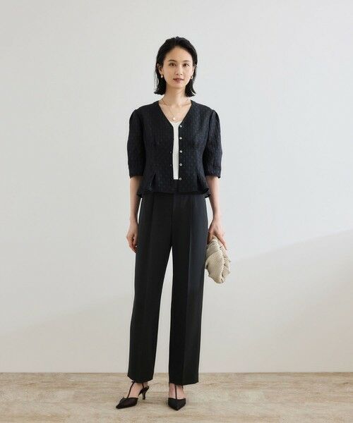 ROPE' / ロペ その他パンツ | 【洗える】ダブルクロステーパードパンツ(美人パンツ) | 詳細12