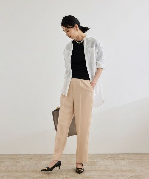 ROPE' / ロペ その他パンツ | 【洗える】ダブルクロステーパードパンツ(美人パンツ) | 詳細14