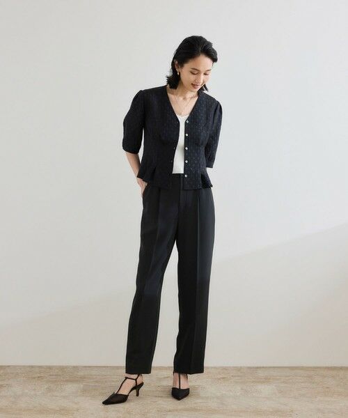 ROPE' / ロペ その他パンツ | 【洗える】ダブルクロステーパードパンツ(美人パンツ) | 詳細16