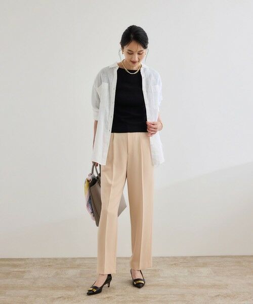 ROPE' / ロペ その他パンツ | 【洗える】ダブルクロステーパードパンツ(美人パンツ) | 詳細9