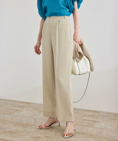 ROPE'/ロペ 【洗える】ダブルクロステーパードパンツ(美人パンツ) ベージュ(27) 36 ROPE'/ロペ 【洗える】ダブルクロステーパードパンツ(美人パンツ) ベージュ(27) 36
