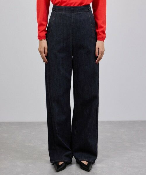 ROPE' / ロペ デニムパンツ | ストレッチデニム セーラーパンツ/イージーケア | 詳細10