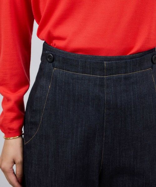ROPE' / ロペ デニムパンツ | ストレッチデニム セーラーパンツ/イージーケア | 詳細14