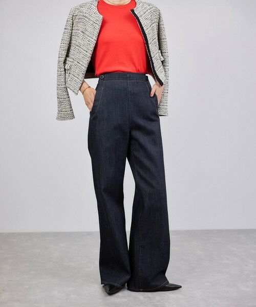 ROPE' / ロペ デニムパンツ | ストレッチデニム セーラーパンツ/イージーケア | 詳細3