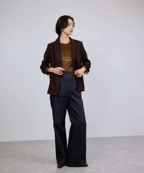 ROPE' / ロペ デニムパンツ | ストレッチデニム セーラーパンツ/イージーケア | 詳細7