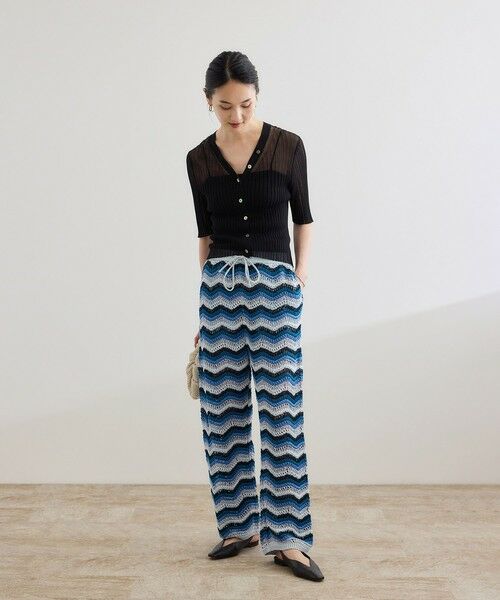 ROPE' / ロペ その他パンツ | 【COOHEM（コーヘン）】ZIGZAG SUKASHI KNIT PANTS【WEB・一部店舗限定】【一部別注カラー】/洗える | 詳細15