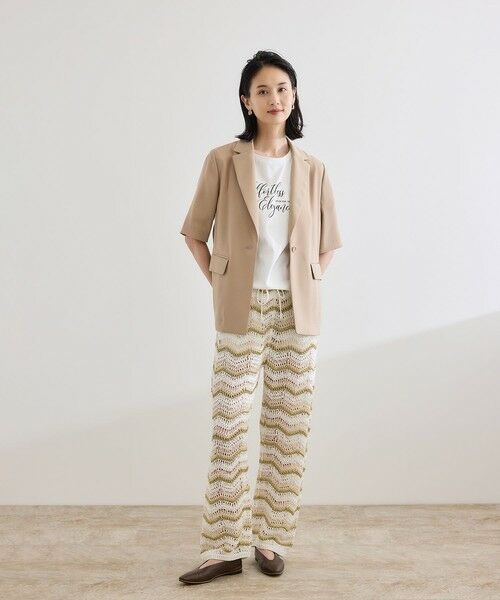 ROPE' / ロペ その他パンツ | 【COOHEM（コーヘン）】ZIGZAG SUKASHI KNIT PANTS【WEB・一部店舗限定】【一部別注カラー】/洗える | 詳細4