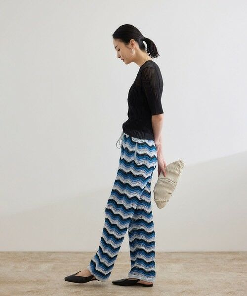 ROPE' / ロペ その他パンツ | 【COOHEM（コーヘン）】ZIGZAG SUKASHI KNIT PANTS【WEB・一部店舗限定】【一部別注カラー】/洗える | 詳細5