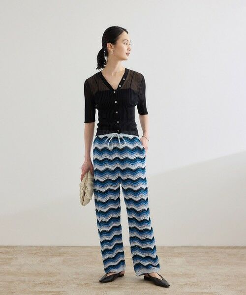 ROPE' / ロペ その他パンツ | 【COOHEM（コーヘン）】ZIGZAG SUKASHI KNIT PANTS【WEB・一部店舗限定】【一部別注カラー】/洗える | 詳細6