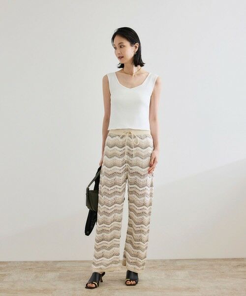 ROPE' / ロペ その他パンツ | 【COOHEM（コーヘン）】ZIGZAG SUKASHI KNIT PANTS【WEB・一部店舗限定】【一部別注カラー】/洗える | 詳細7
